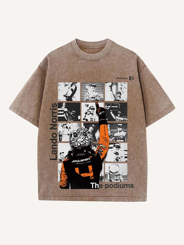 Lando Norris Print Round Neck T-shirt