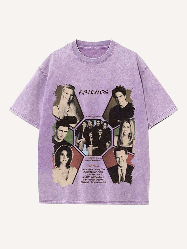 Friends Print Round Neck T-shirt