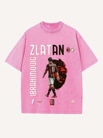 Zlatan Ibrahimović Print Round Neck T-shirt