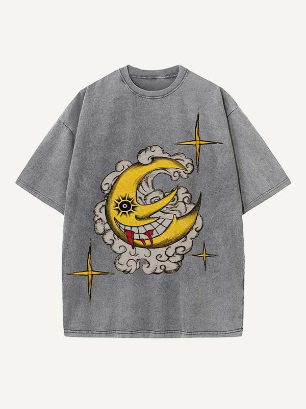 Soul Eater Print Round Neck T-shirt