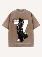 Lewis Hamilton Print Round Neck T-shirt