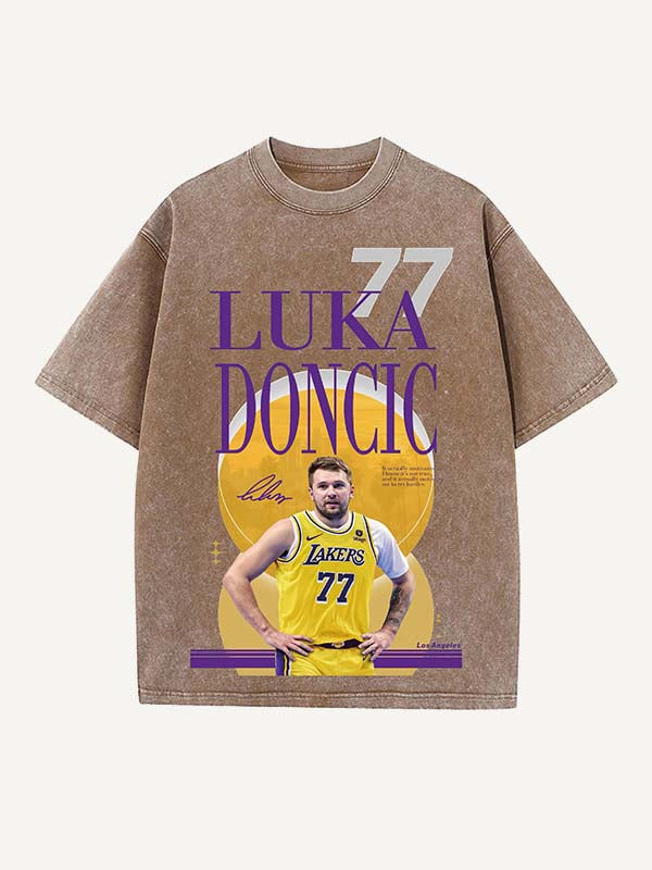 Luka Dončić Print Round Neck T-shirt