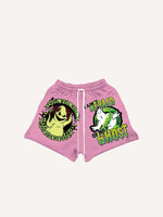 Halloween Ghost&Graphic&Letter Print Drawstring Waist Shorts