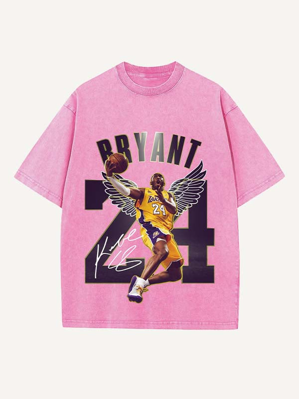 Kobe Bryant Print Round Neck T-shirt
