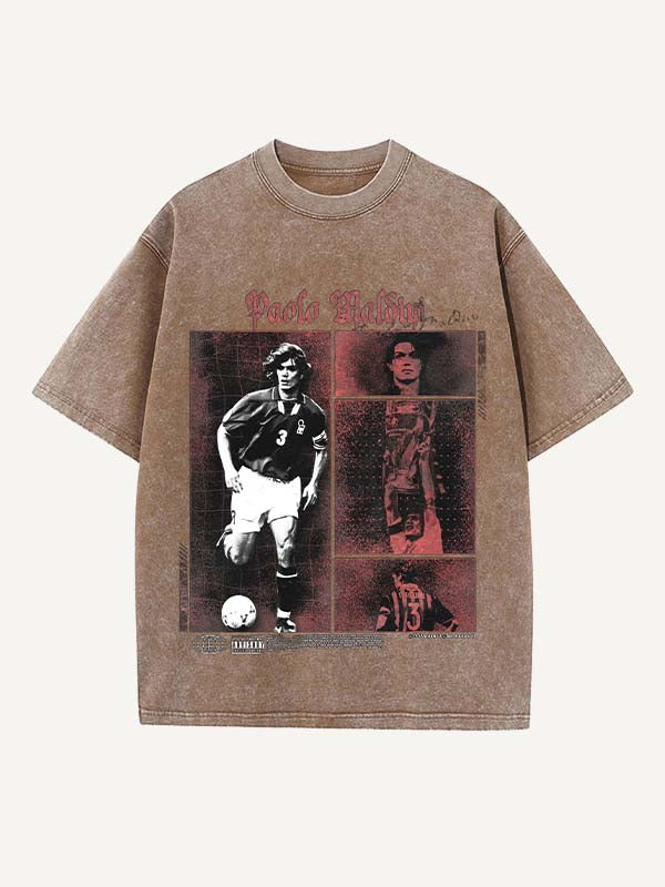 Paolo Maldini Print Round Neck T-shirt