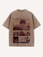 Carlos Sainz Print Round Neck T-shirt