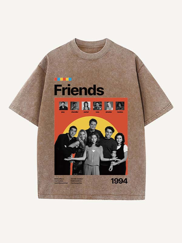 Friends Print Round Neck T-shirt