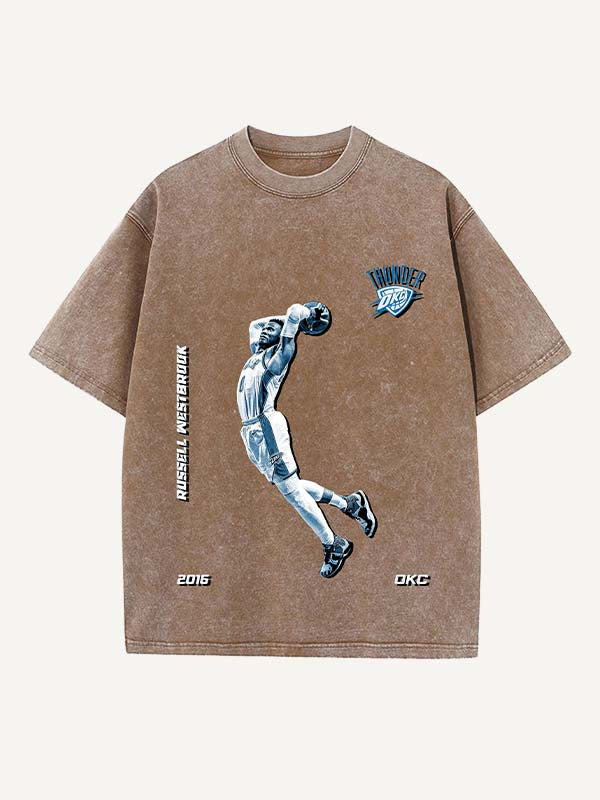 Russell Westbrook Print Round Neck T-shirt