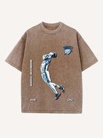 Russell Westbrook Print Round Neck T-shirt