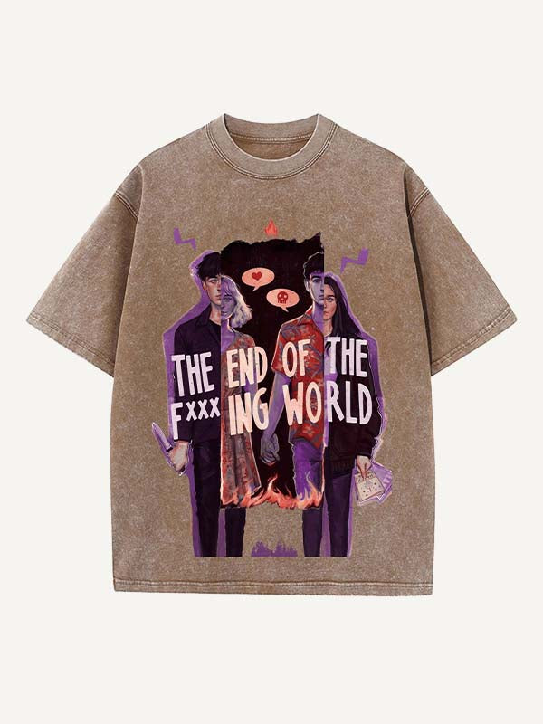The End of the Fxxxing World Print Round Neck T-shirt