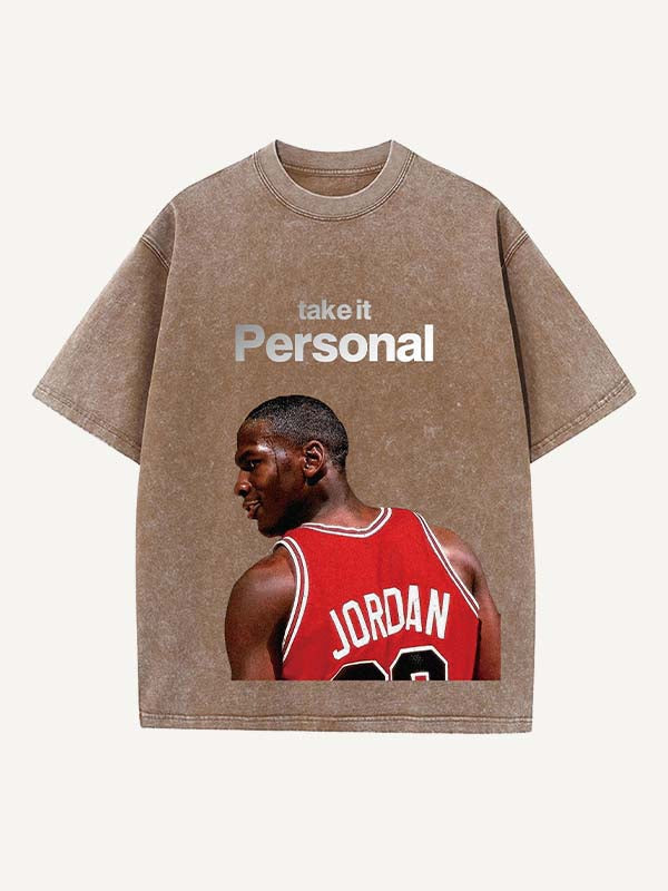 Michael Jordan Print Round Neck T-shirt
