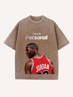 Michael Jordan Print Round Neck T-shirt