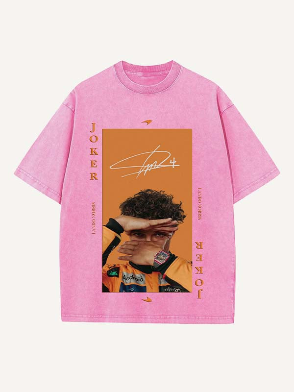 Lando Norris Print Round Neck T-shirt
