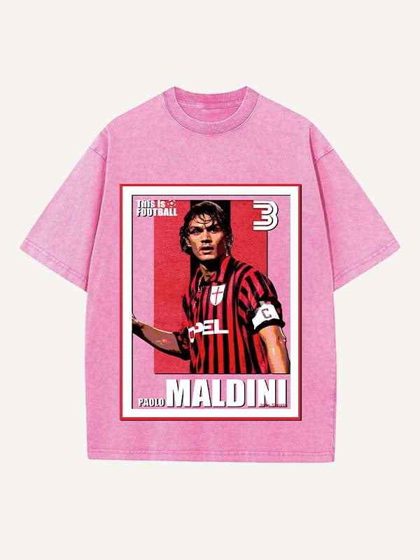 Paolo Maldini Print Round Neck T-shirt