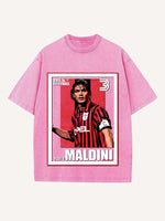Paolo Maldini Print Round Neck T-shirt