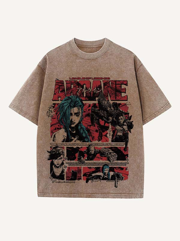 Arcane Print Round Neck T-shirt