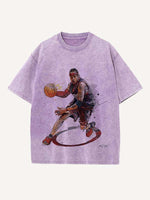 Allen Iverson Print Round Neck T-shirt