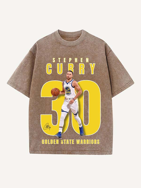Stephen Curry Print Round Neck T-shirt