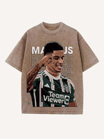 Marcus Rashford Print Round Neck T-shirt