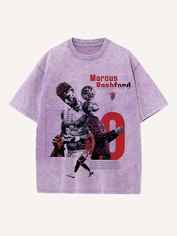 Marcus Rashford Print Round Neck T-shirt