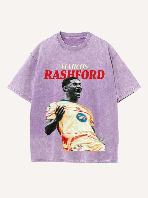 Marcus Rashford Print Round Neck T-shirt