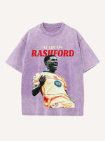 Marcus Rashford Print Round Neck T-shirt