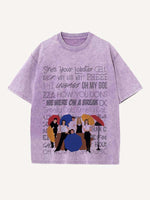 Friends Print Round Neck T-shirt
