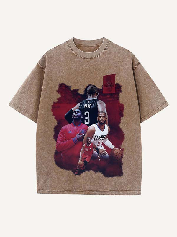 Chris Paul Print Round Neck T-shirt
