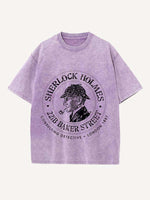 Sherlock Print Round Neck T-shirt