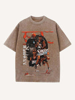 Allen Iverson Print Round Neck T-shirt