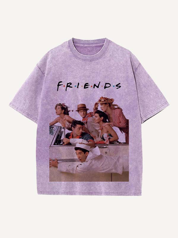 Friends Print Round Neck T-shirt