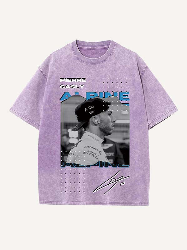 Pierre Gasly Print Round Neck T-shirt