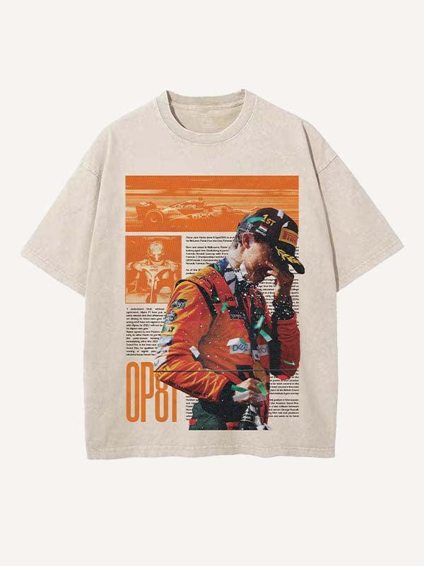 Oscar Piastri Print Round Neck T-shirt