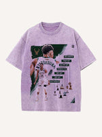Giannis Antetokounmpo Print Round Neck T-shirt