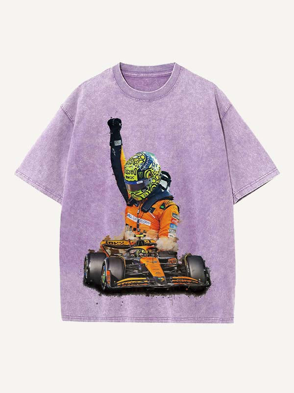 Lando Norris Print Round Neck T-shirt