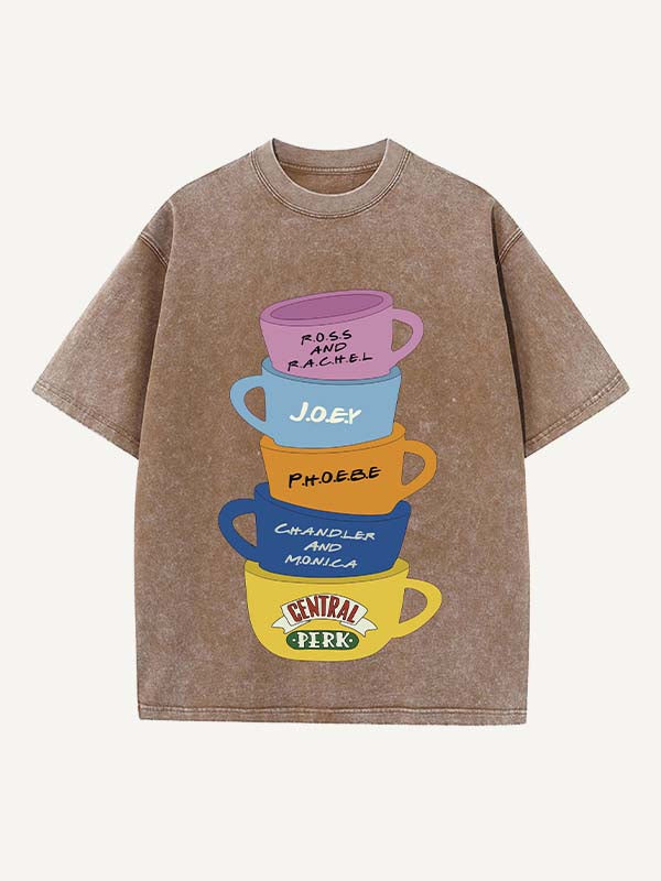 Friends Print Round Neck T-shirt