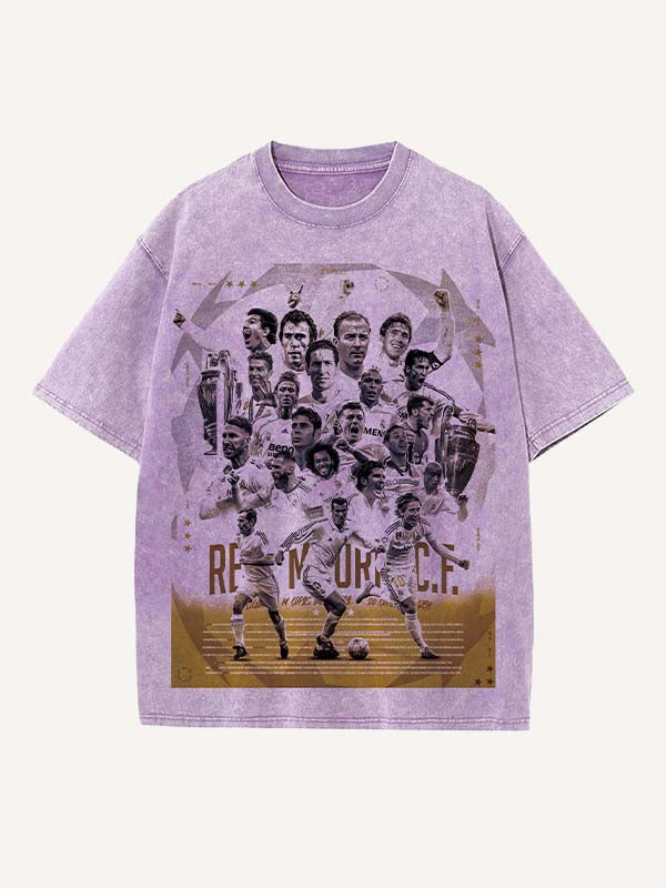 Real Madrid Print Round Neck T-shirt