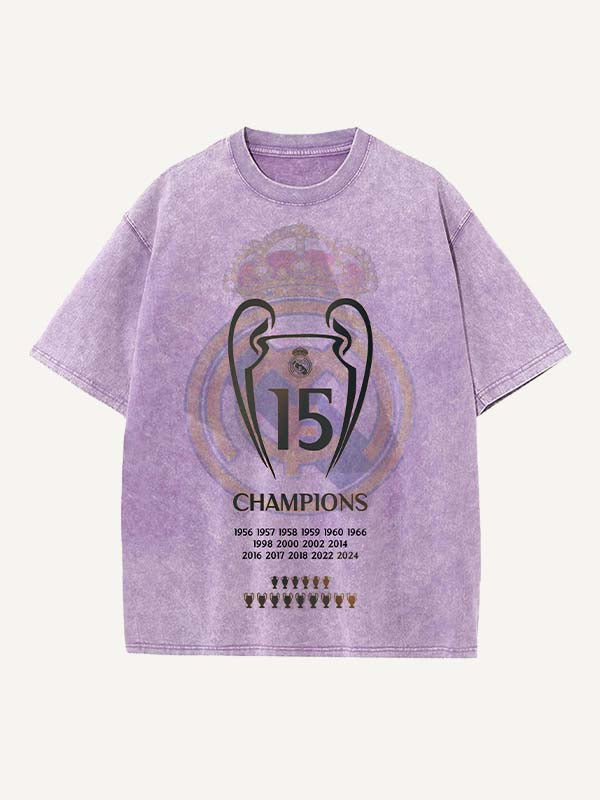 Real Madrid Print Round Neck T-shirt