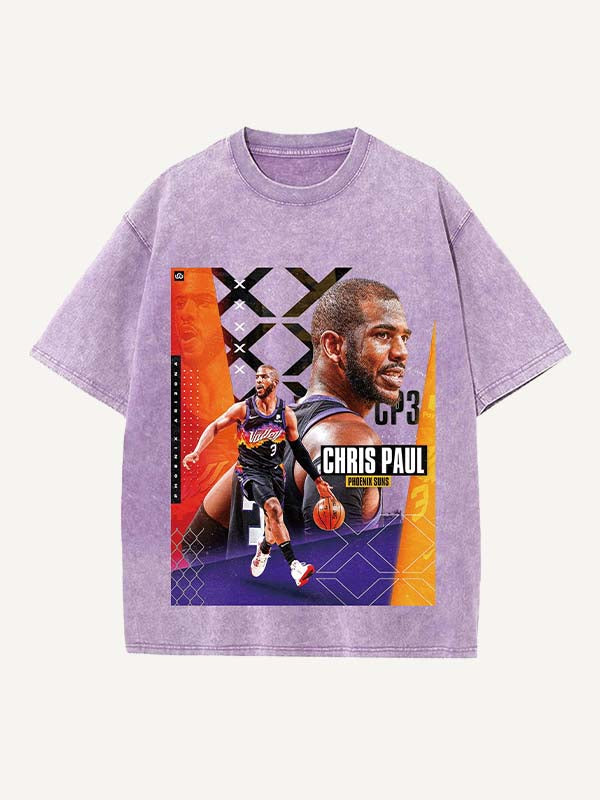 Chris Paul Print Round Neck T-shirt
