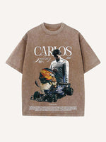 Carlos Sainz Print Round Neck T-shirt