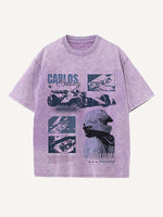 Carlos Sainz Print Round Neck T-shirt