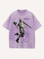 Kobe Bryant Print Round Neck T-shirt