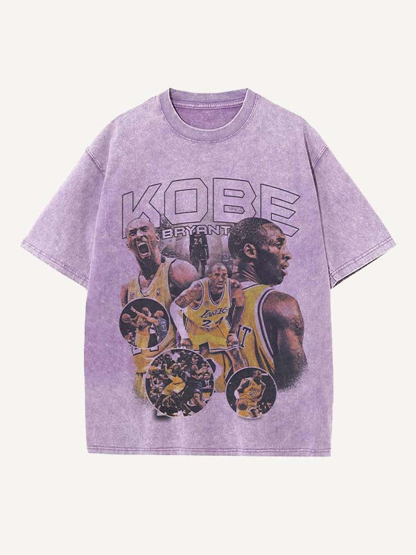 Kobe Bryant Print Round Neck T-shirt