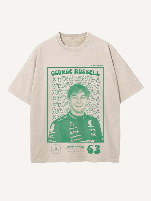 George Russell Print Round Neck T-shirt
