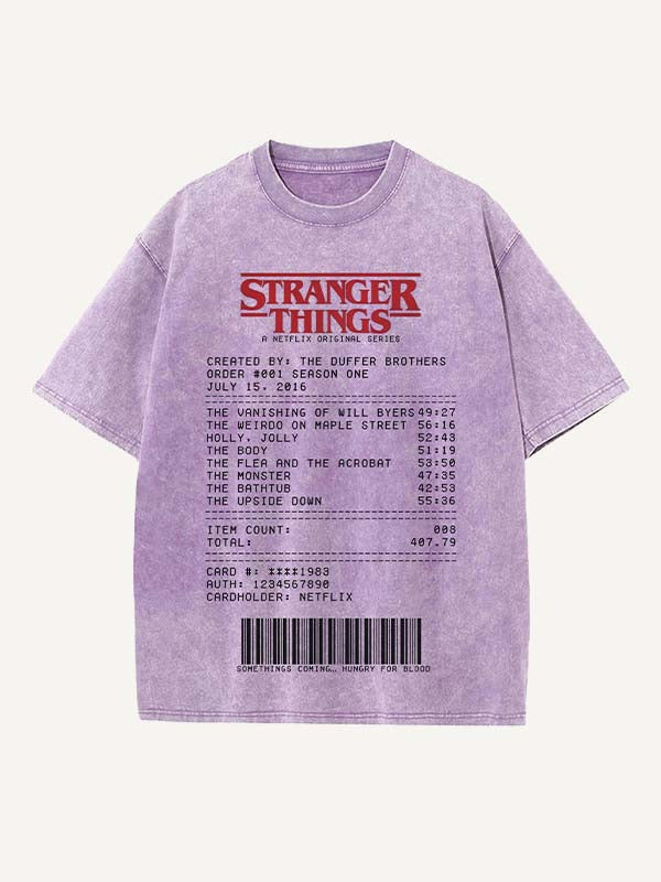 Stranger Things Print Round Neck T-shirt