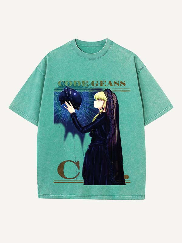 Code Geass Print Round Neck T-shirt