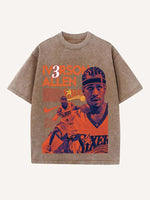 Allen Iverson Print Round Neck T-shirt