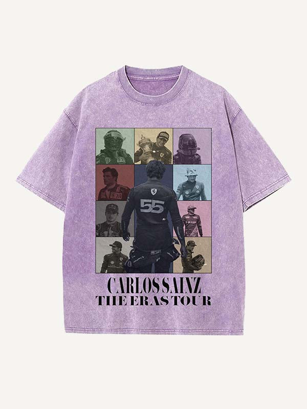 Carlos Sainz Print Round Neck T-shirt