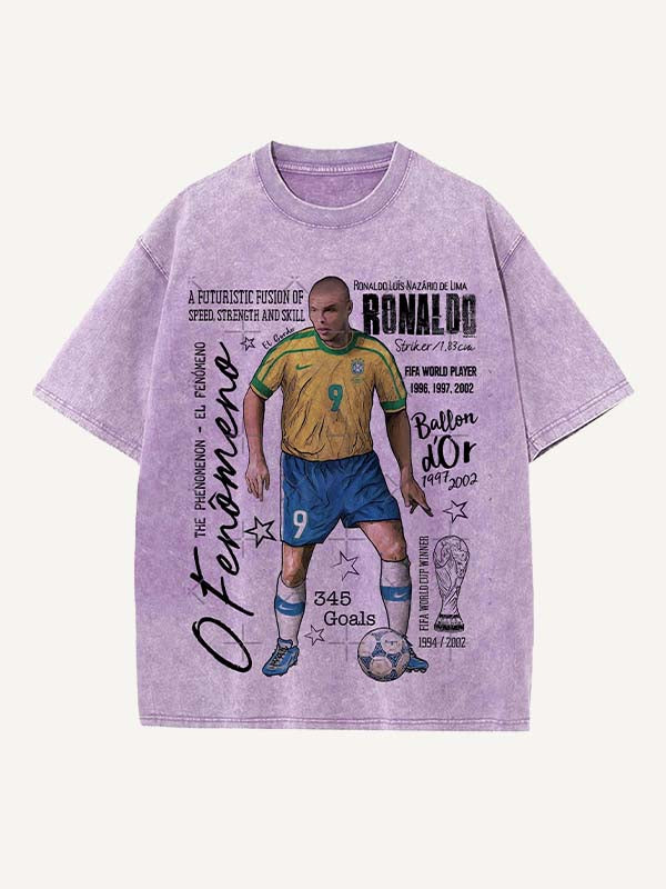 Ronaldo Print Round Neck T-shirt