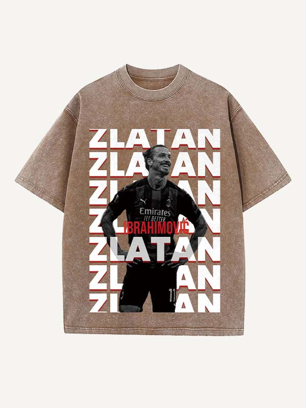 Zlatan Ibrahimović Print Round Neck T-shirt